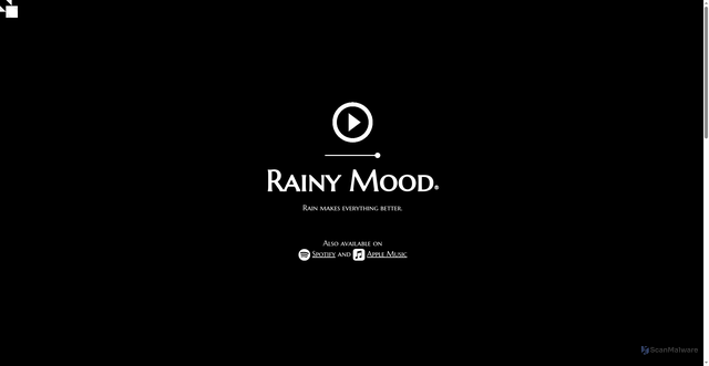 Security scan screenshot of https://www.rainymood.com/