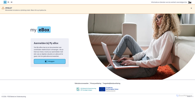 Security scan screenshot of https://mycitizenebox.belgium.be