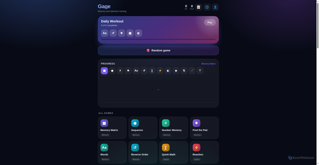 Security scan screenshot of https://gagee.pages.dev/