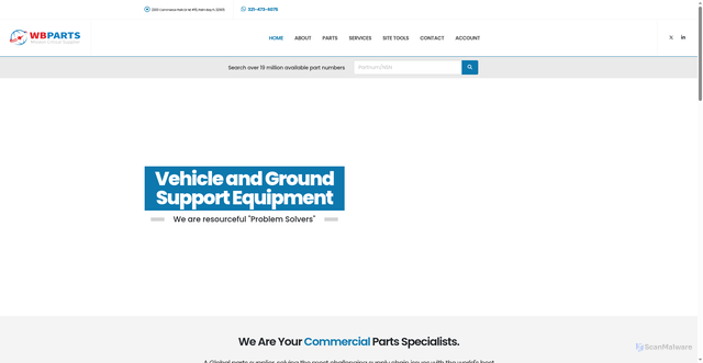 Security scan screenshot of https://www.wbparts.com
