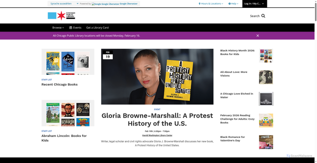 Security scan screenshot of https://chipublib.org