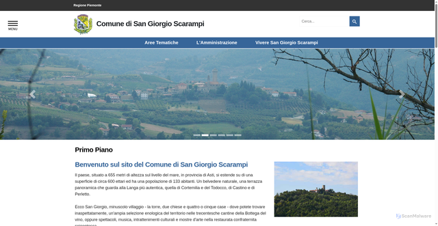 Security scan screenshot of https://www.comune.sangiorgioscarampi.at.it