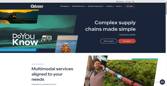 Security scan screenshot of https://odysseylogistics.com