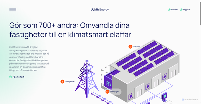 Security scan screenshot of https://lumaenergy.se