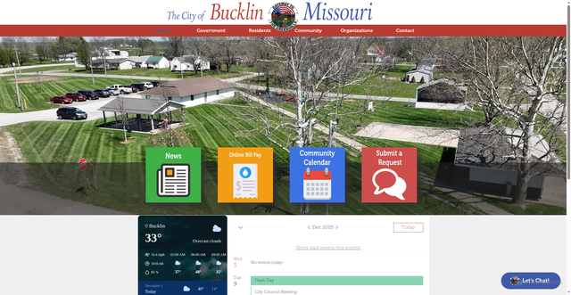 Security scan screenshot of https://www.bucklinmo.gov/