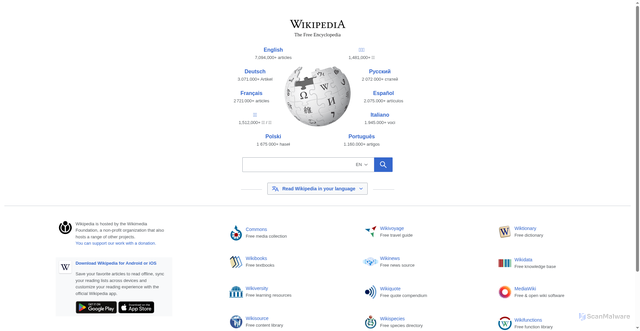 Security scan screenshot of https://www.wikipedia.org/