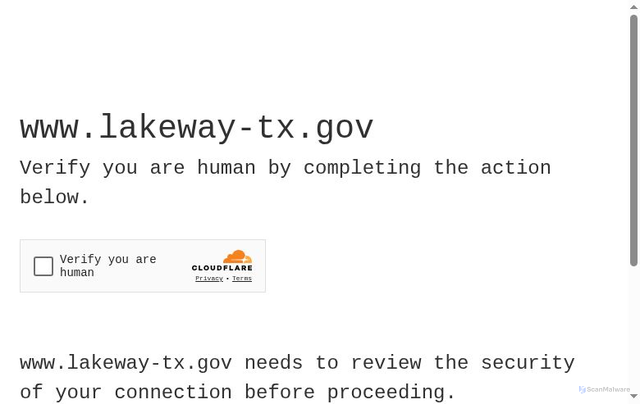 Security scan screenshot of https://www.lakeway-tx.gov/