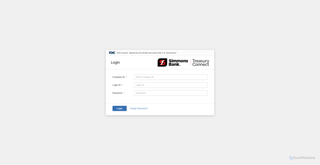 Security scan screenshot of http://www-simmonsbank.top/