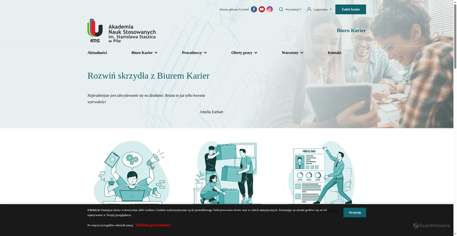 Security scan screenshot of https://bk.ans.pila.pl