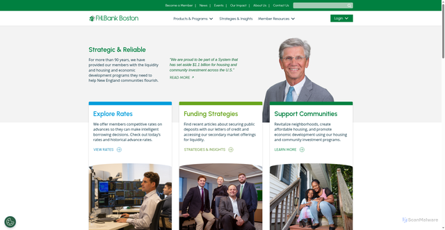 Security scan screenshot of https://fhlbboston.com