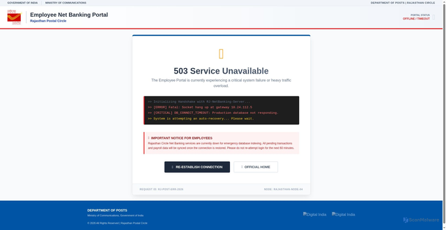 Security scan screenshot of https://dopnetbankingraj-ect49bcggl.edgeone.app/