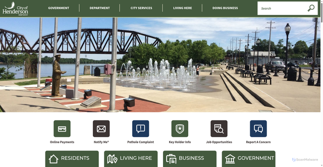 Security scan screenshot of https://hendersonky.gov/