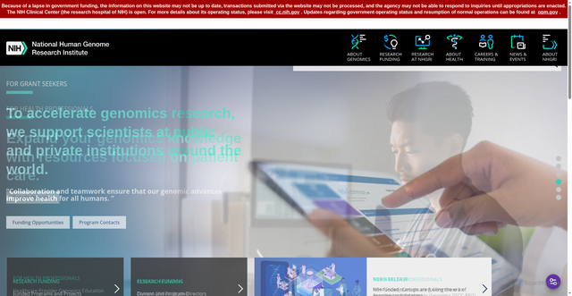Security scan screenshot of https://www.genome.gov/