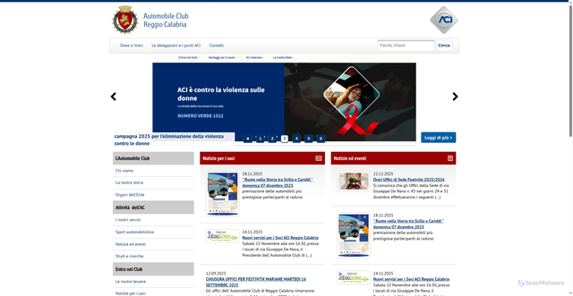 Security scan screenshot of https://reggiocalabria.aci.it/
