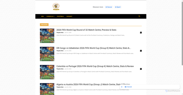 Security scan screenshot of https://www.thegurgler.com/world-cup-2026/groups/group-g/round-1/