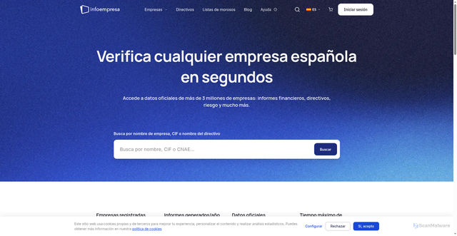 Security scan screenshot of https://infoempresa.com