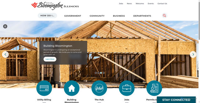 Security scan screenshot of https://www.bloomingtonil.gov/