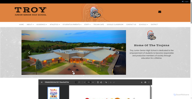 Security scan screenshot of https://ths.troysd287.org/