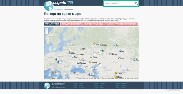 Security scan screenshot of https://pogoda360.ru