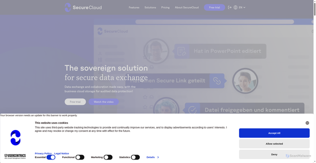 Security scan screenshot of https://yoursecurecloud.team