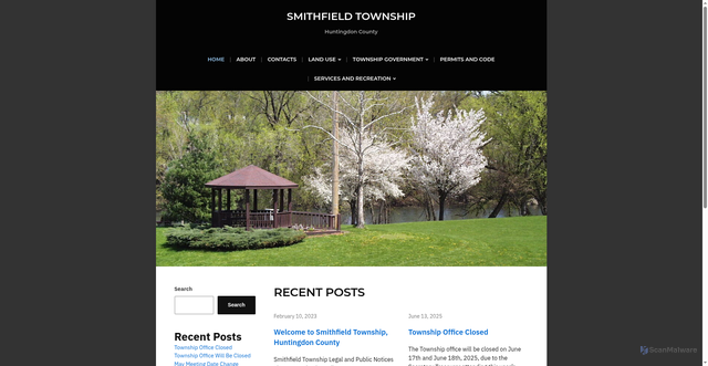 Security scan screenshot of https://huntingdonsmithfieldpa.gov/