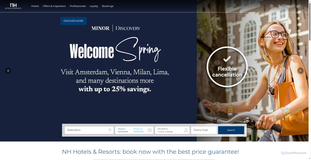 Security scan screenshot of https://secure-web.nh-hotels.com