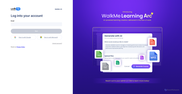 Security scan screenshot of https://insights2.walkme.com