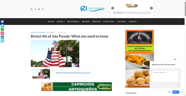 Security scan screenshot of https://rilatino.com/bristol-4th-of-july-parade-what-you-need-to-know/