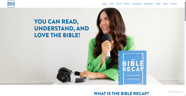 Security scan screenshot of https://www.thebiblerecap.com/