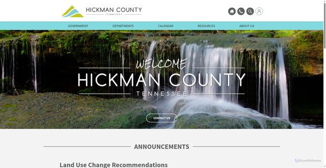 Security scan screenshot of https://hickmancountytn.gov/