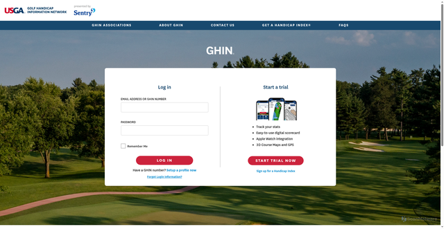 Security scan screenshot of https://ghin.com