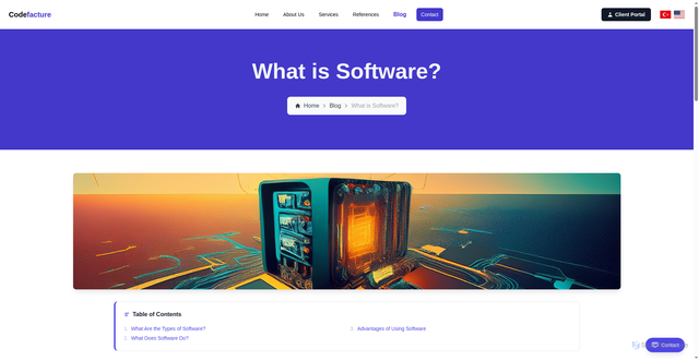 Security scan screenshot of https://codefacture.com/blog/what-is-software
