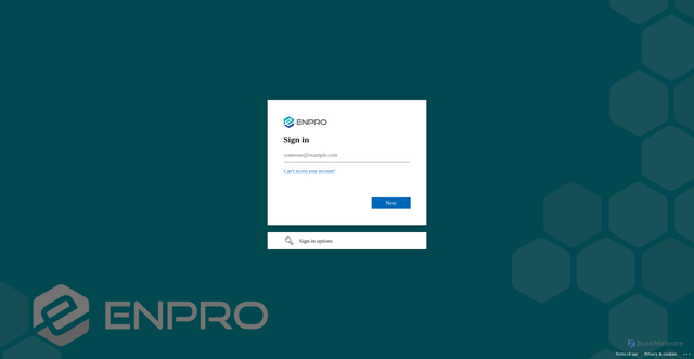 Security scan screenshot of https://enproindustries-my.sharepoint.com
