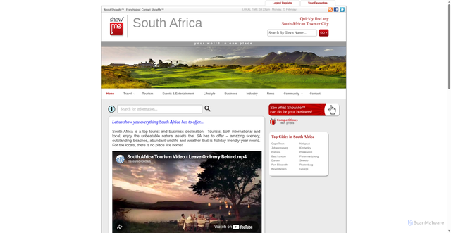 Security scan screenshot of https://showme.co.za
