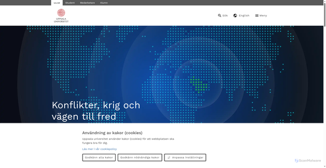 Security scan screenshot of https://www.uu.se
