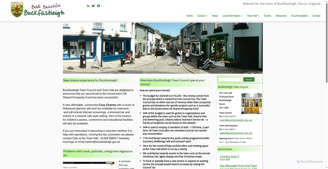 Security scan screenshot of https://buckfastleigh.gov.uk/