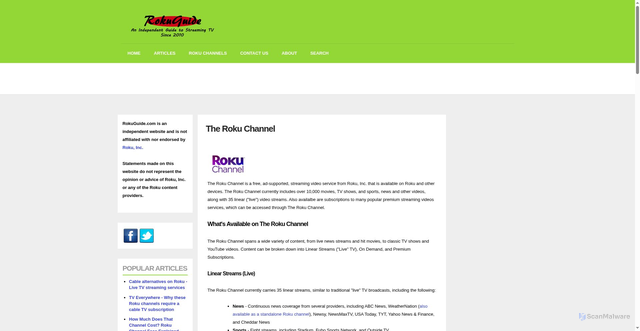 Security scan screenshot of https://www.rokuguide.com/channels/the-roku-channel