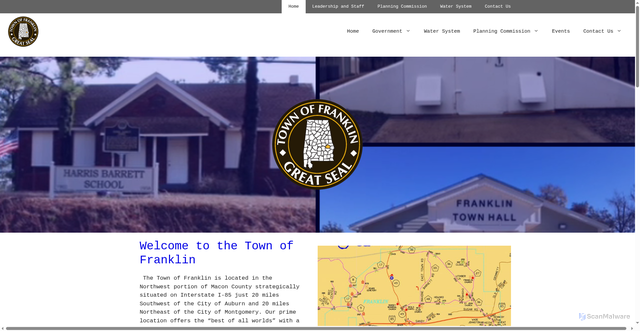 Security scan screenshot of https://franklinalabama.gov/