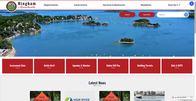 Security scan screenshot of https://hingham-ma.gov/