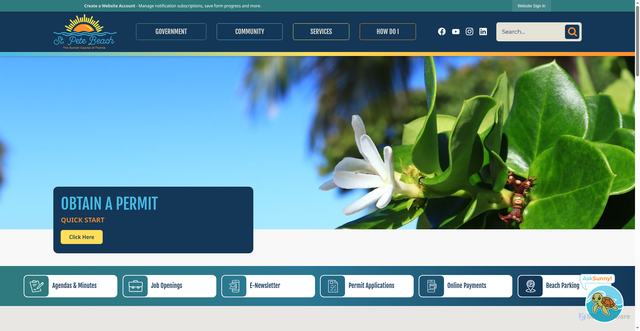 Security scan screenshot of https://www.stpetebeach.org/