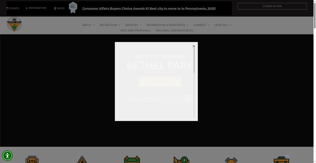 Security scan screenshot of https://bethelparkpa.gov/
