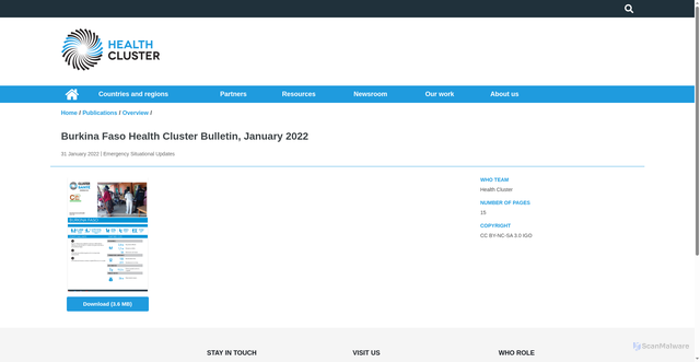 Security scan screenshot of https://healthcluster.who.int/publications/m/item/burkina-faso-health-cluster-bulletin-january-2022