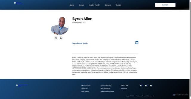 Security scan screenshot of https://www.thegeforum.com/speakers/byron-allen
