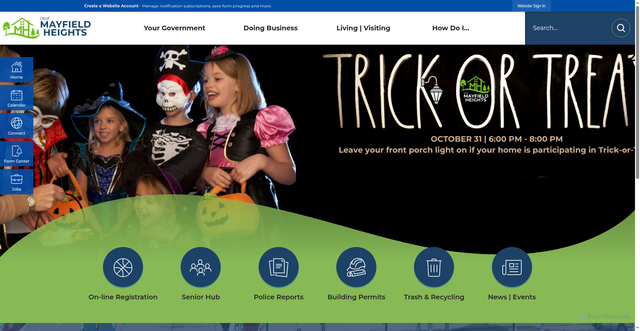 Security scan screenshot of https://mayfieldheightsohio.gov/
