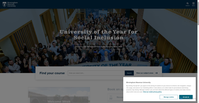 Security scan screenshot of https://newman.ac.uk/