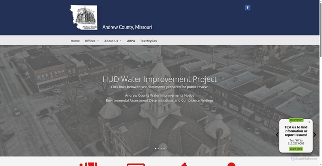 Security scan screenshot of https://andrewcounty.org/