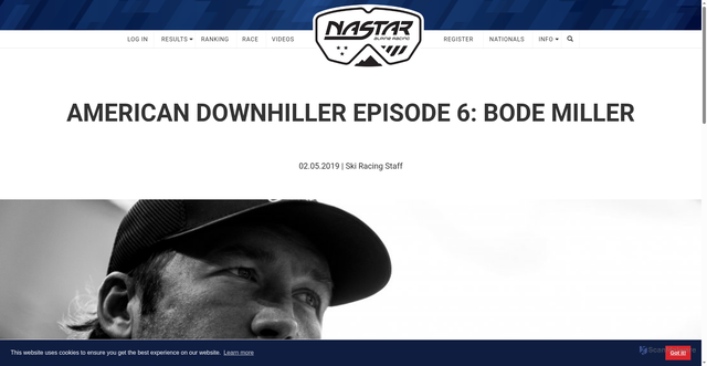 Security scan screenshot of https://nastar.com/news/american-downhiller-episode-6-bode-miller