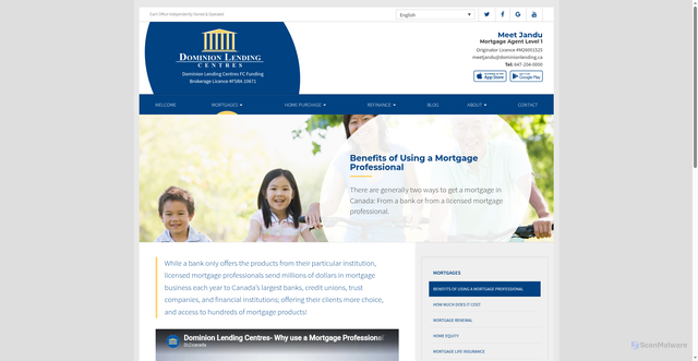 Security scan screenshot of https://mortgagewithmeet.ca/?p=21