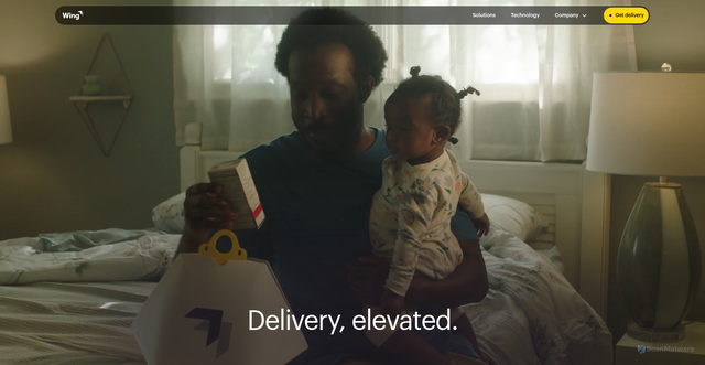 Security scan screenshot of https://wing.com/