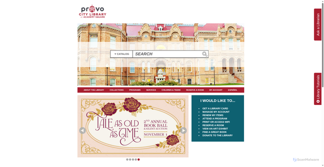 Security scan screenshot of https://provolibrary.gov/